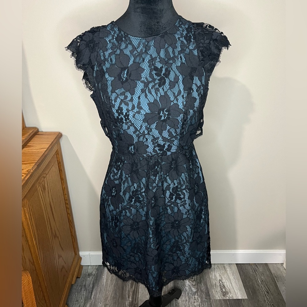 BCBGeneration Lace, Open Back Knee Length Dress